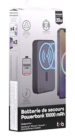 EAN 3303170117514 - T'nB PBUMAG10 batería externa 10000 mAh Cargador inalámbrico Gris imagen 8