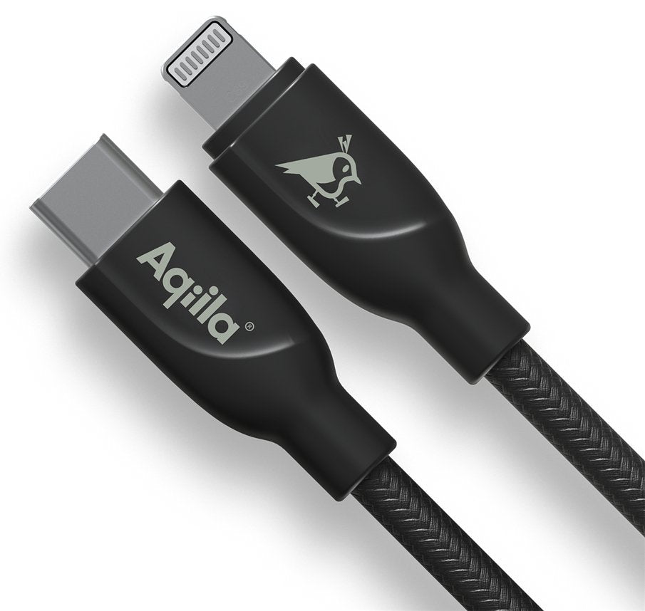 EAN 8716778931850 - Aqiila Cablebird CB21 cable USB USB 2.0 1 m Lightning USB C Negro imagen 1