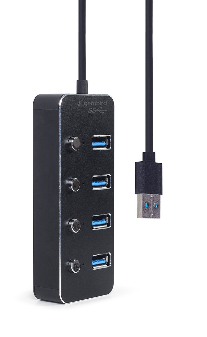 EAN 8716309124591 - Gembird UHB-U3P4P-01 hub de interfaz USB 3.2 Gen 1 (3.1 Gen 1) Type-A 5000 Mbit/s Negro imagen 7