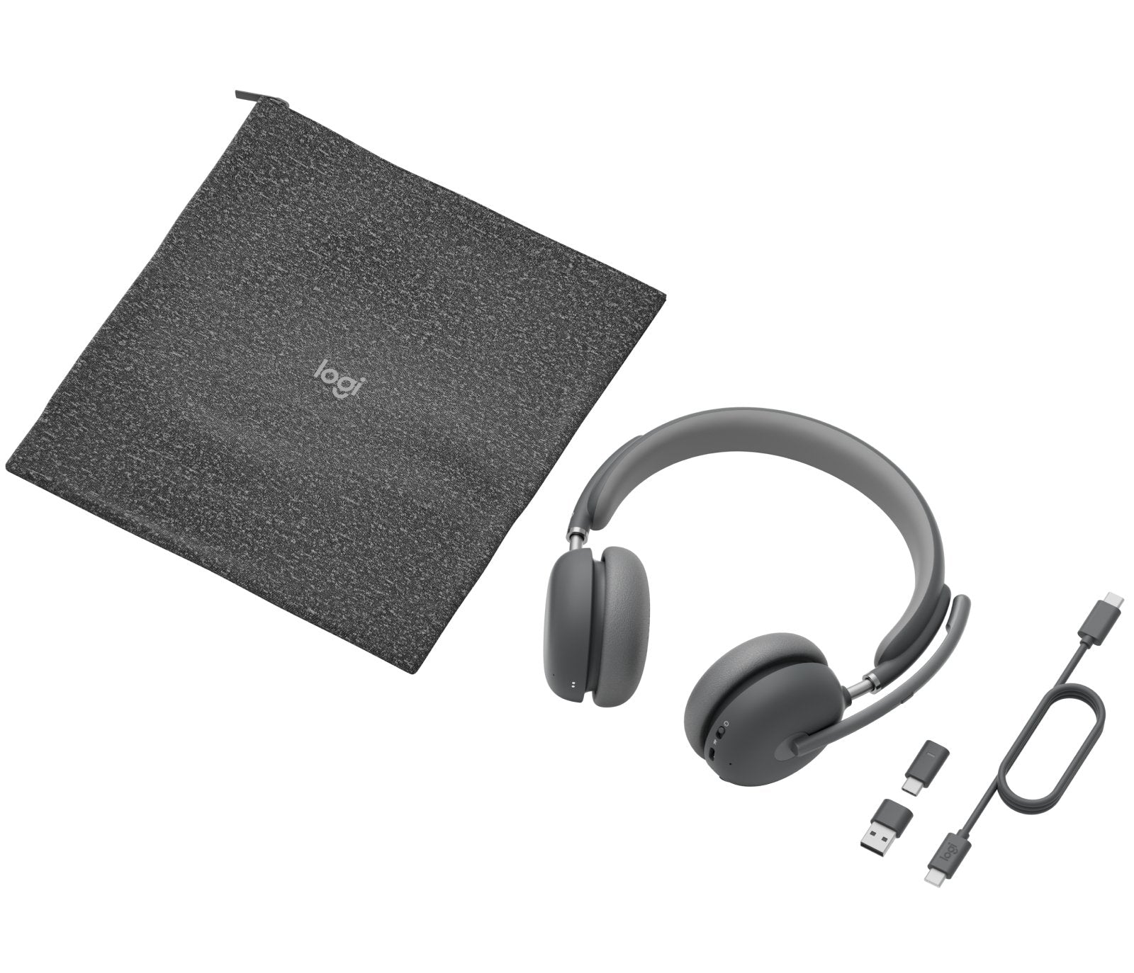 Auricular Logitech Zone Wireless 2 Uc En Oreja Bluetooth Inalámbrico Cancelación De Sonido Activo Usb-C A Través De Adaptador Bluetooth Grafito Optimizado Para Uc