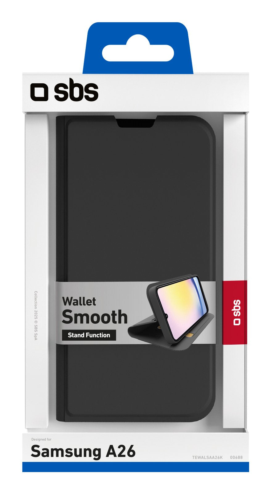 Sbs Tewalsaa26k Funda Para Galaxy A26 16,8 Cm (6.6") Funda Cartera Negro