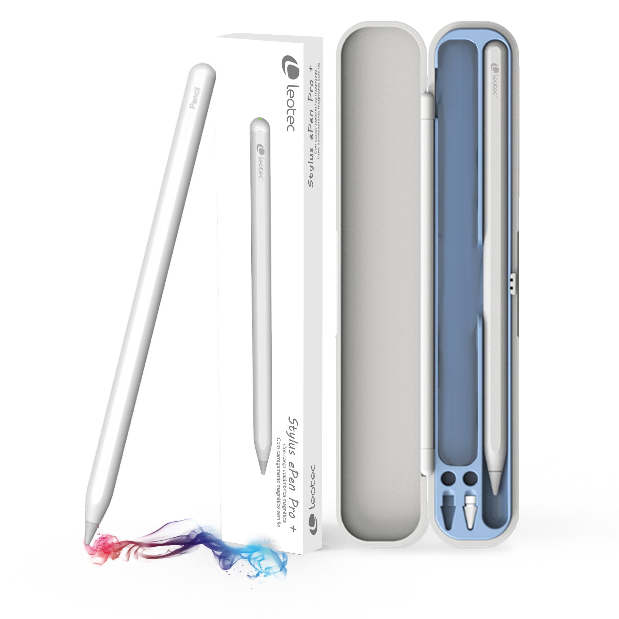 Lápiz Electrónico Leotec Lestp03w Stylus Epen Pro+ Para Ipad Y Ipad Pro Blanco