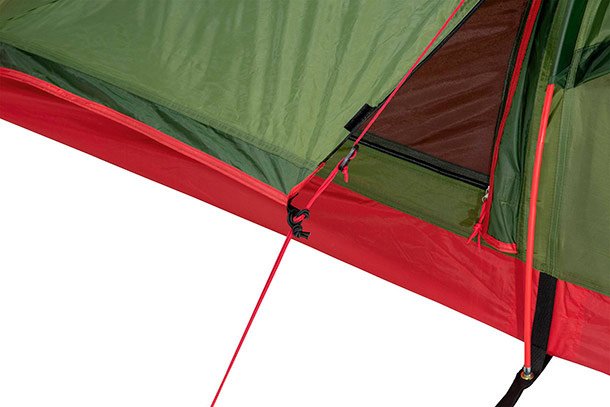 Tienda De Campaña High Peak Siskin 2.0 Lw, 10330 Verde Oliva/Rojo