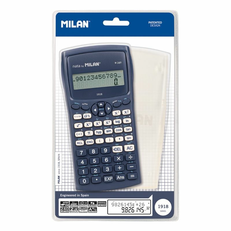 Milan Calculadora Científica M240 Serie 1918 Blíster Azul