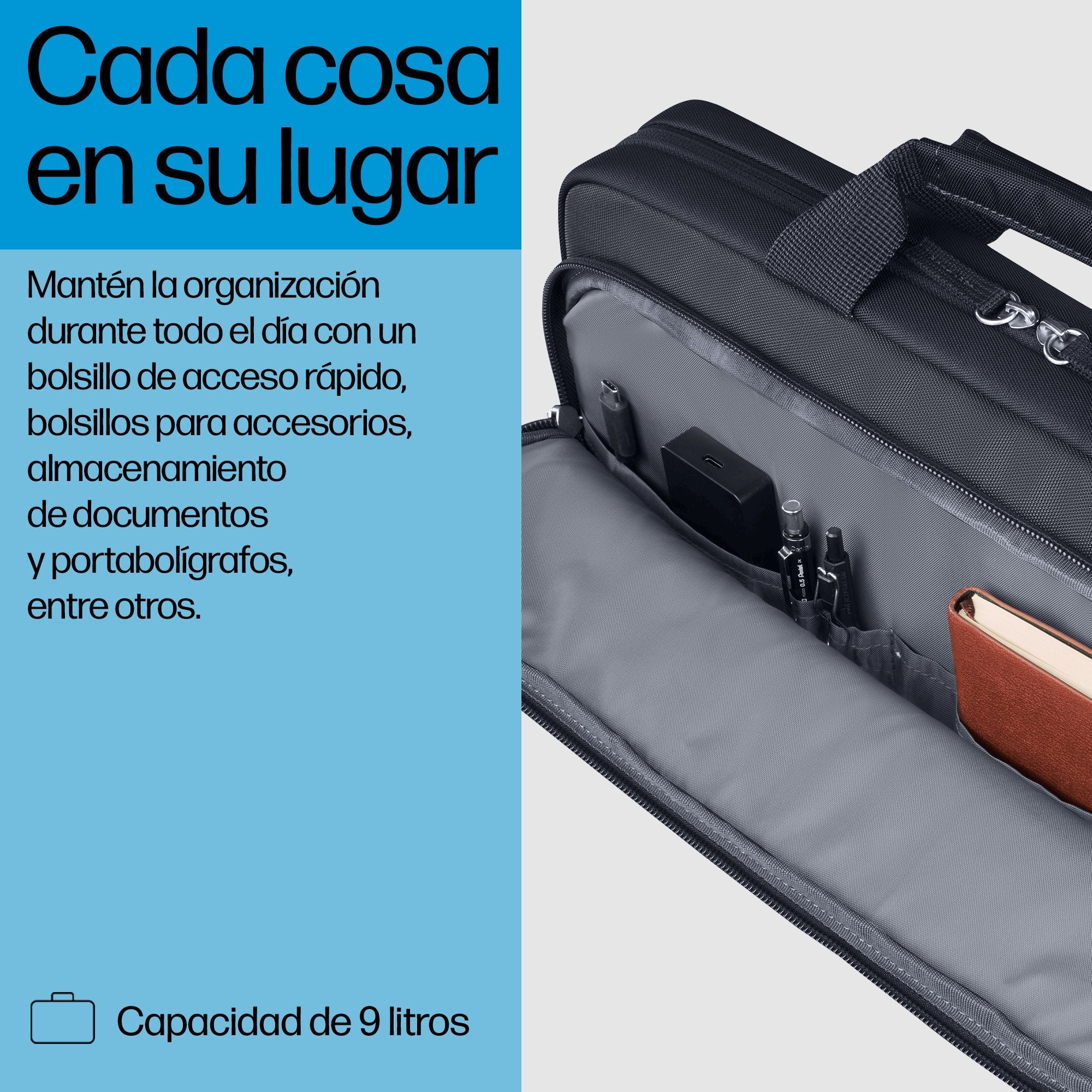 EAN 0198122602087 - HP Everyday 14 Odyssey Gray Laptop Bag 35,8 cm (14.1") Maletín Gris imagen 6