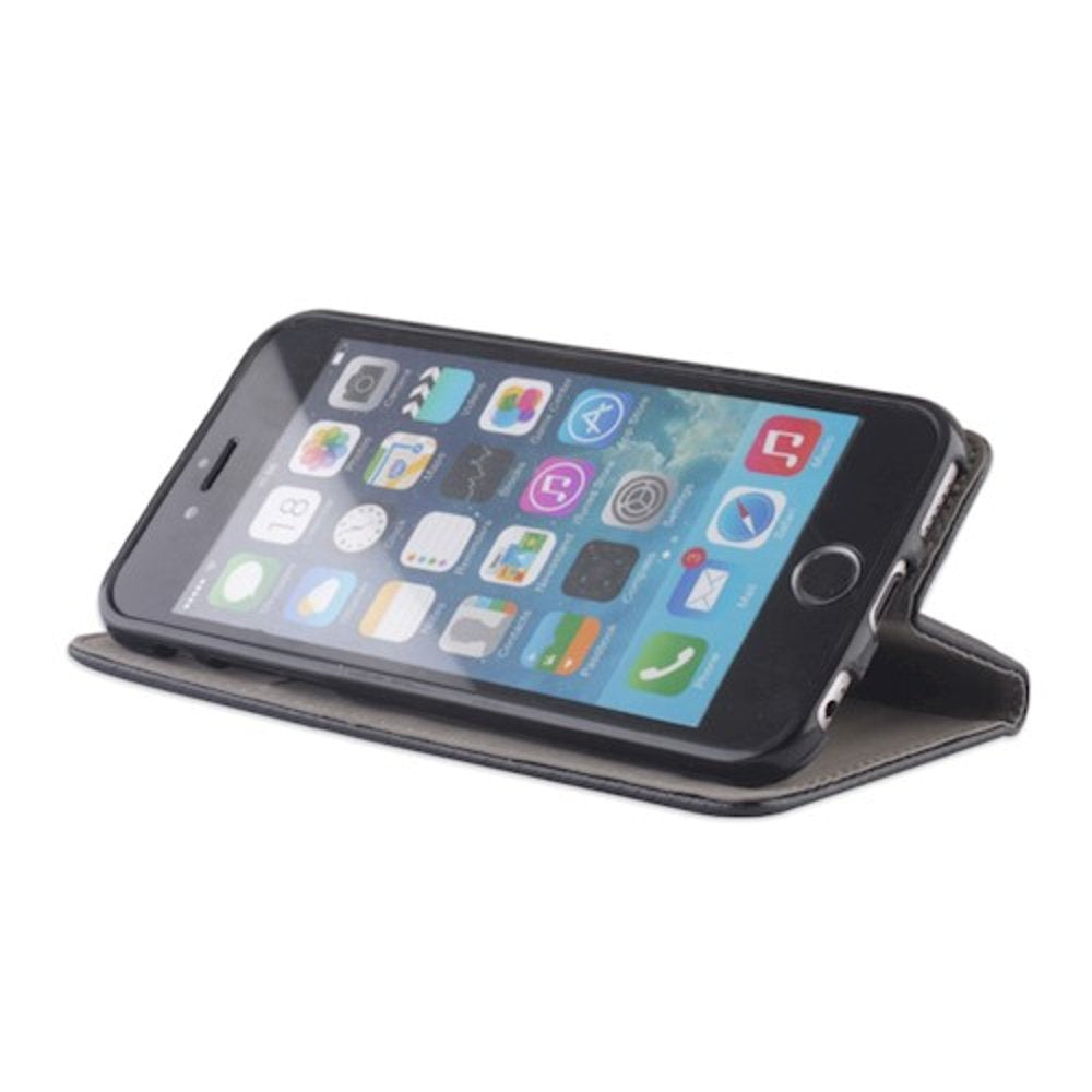 Funda Tipo Libro Con Soporte Magnética Negro Compatible Apple Iphone 13 - Jaym®