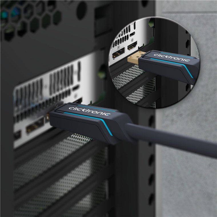 Cable Displayport Macho-Macho De 3m V.1.4 8k Clicktronic Premium Cable Uhd 8k @ 60 Hz Blister Carton