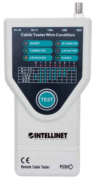 EAN 0766623780094 - Intellinet 780094 comprobador de cables de red Comprobador de cables UTP/STP Gris imagen 3