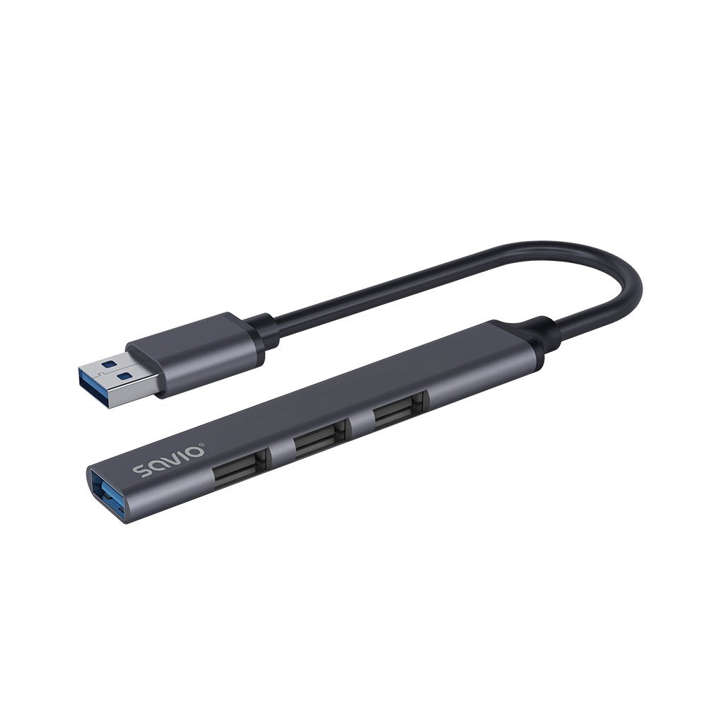 Concentrador Usb-A Savio Ak-70 - 3 × Usb-A 2.0, 1 × Usb-A 3.1 Gen 1, 4 En 1, 5 Gbps