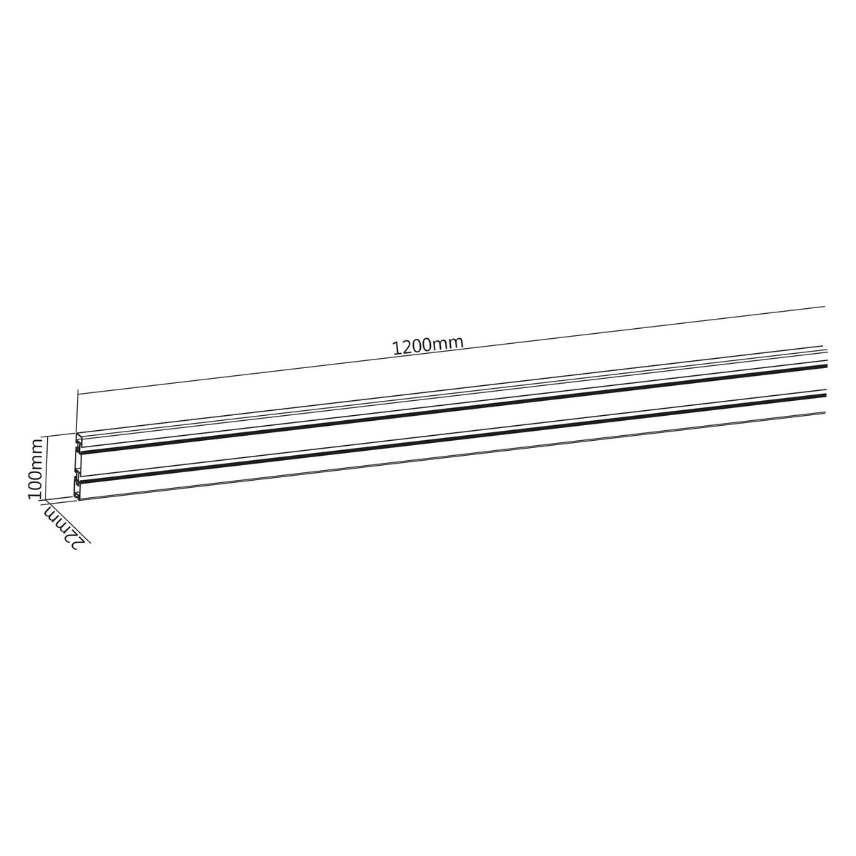 Panel De Listones De Aluminio Inline Para Montaje En Pared, Blanco, 1,2 M