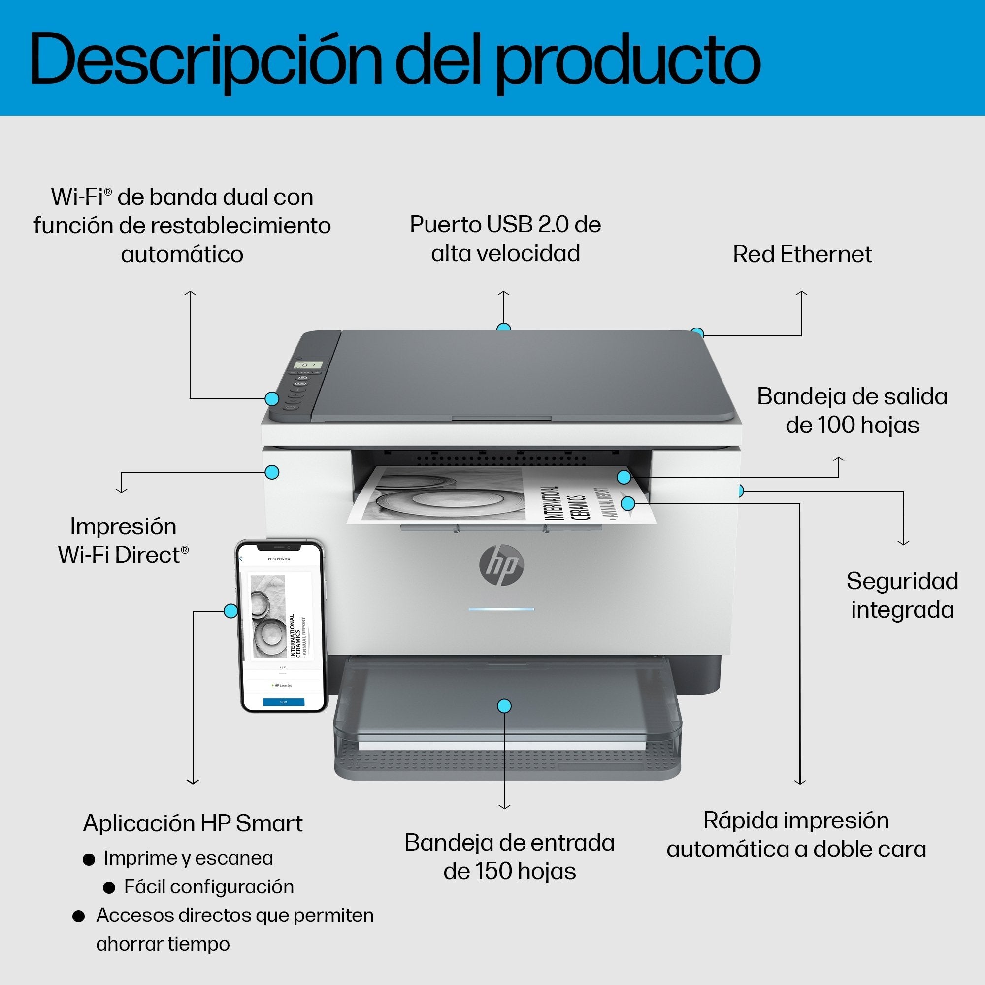EAN 0194850664199 - HP LaserJet MFP M234dw Printer Laser A4 600 x 600 DPI 29 ppm Wifi imagen 7