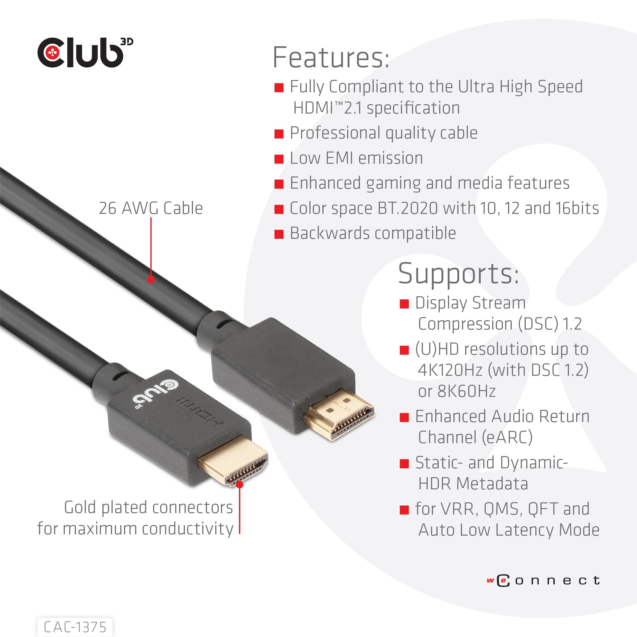 EAN 8719214472030 - CLUB3D CAC-1375 cable HDMI 5 m HDMI tipo A (Estándar) Negro imagen 8