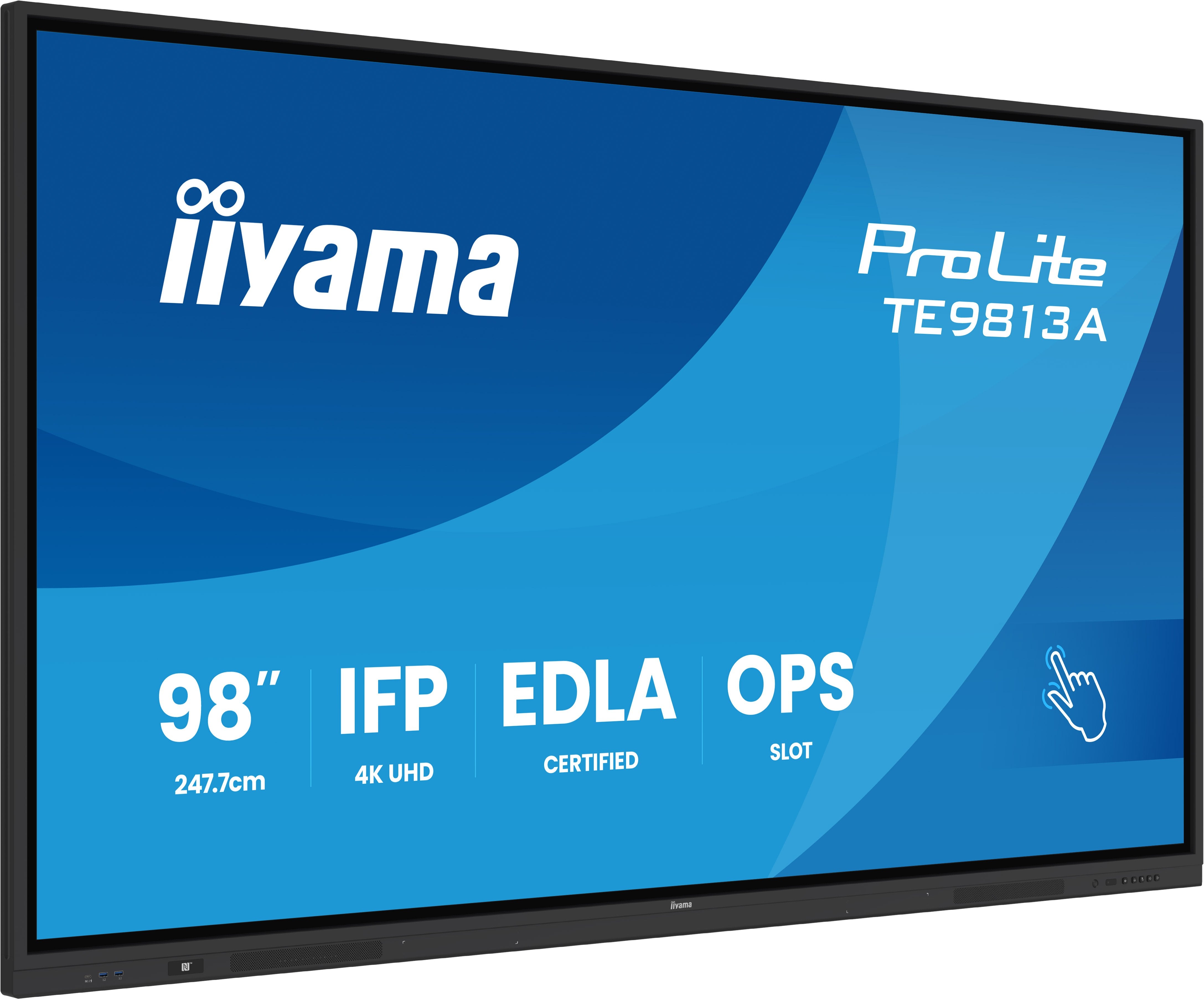 EAN 4948570124831 - iiyama TE9813A-B1AG pantalla de señalización Panel plano interactivo 2,48 m (97.5") Wifi 450 cd / m² 4K U imagen 1