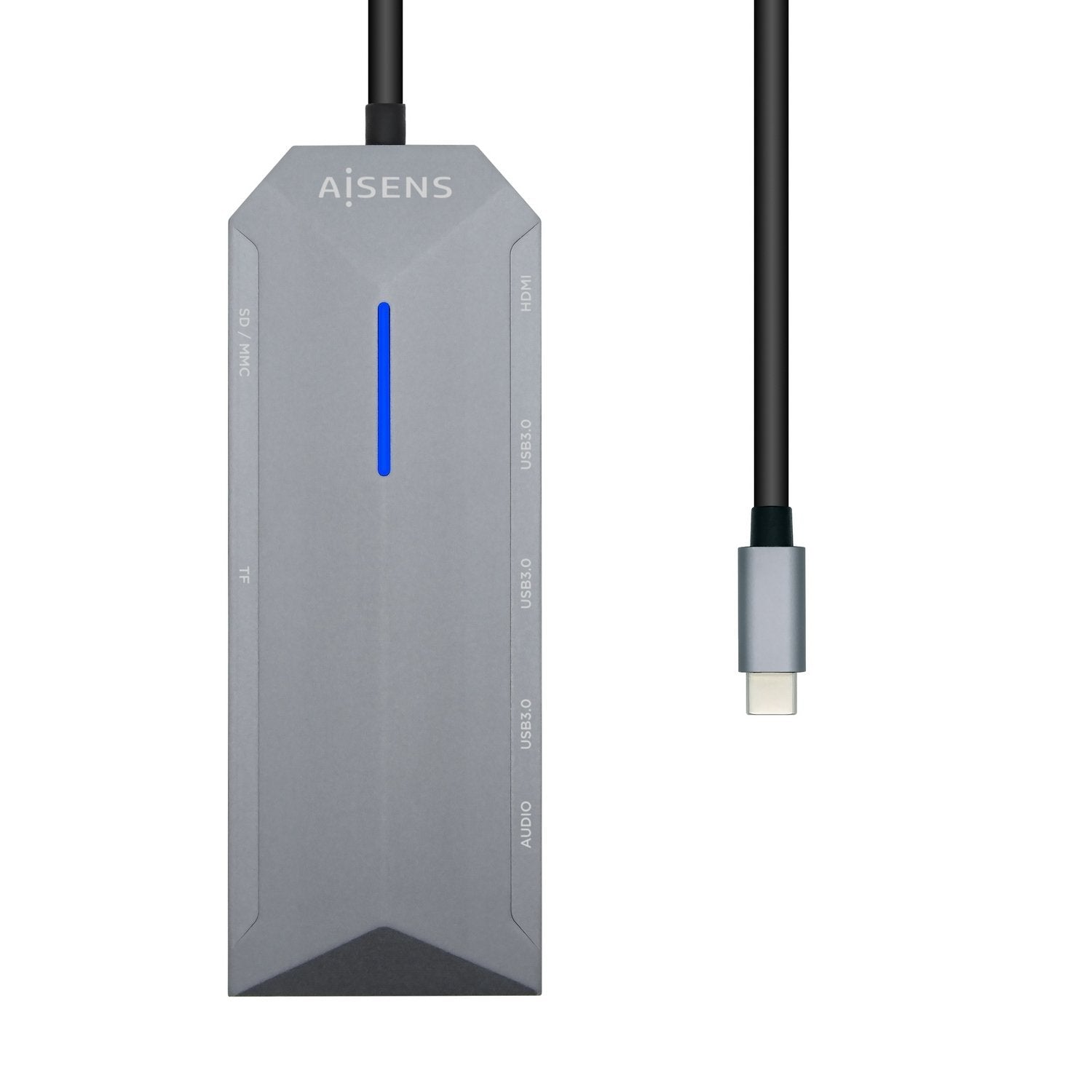 Aisens Dock 9 En 1 Hub Usb-C 3.0 Con 3x Usb-A 3.0, 1x Hdmi 1x Rj45