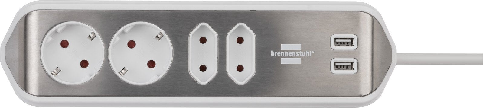 Brennenstuhl Estilo Eckstedoleiste 4-Fach Weiss