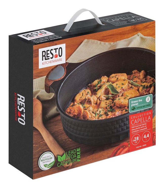 EAN 4260403579053 - Resto Kitchenware 93506 cacerola 4,4 L Alrededor Negro, Madera imagen 12