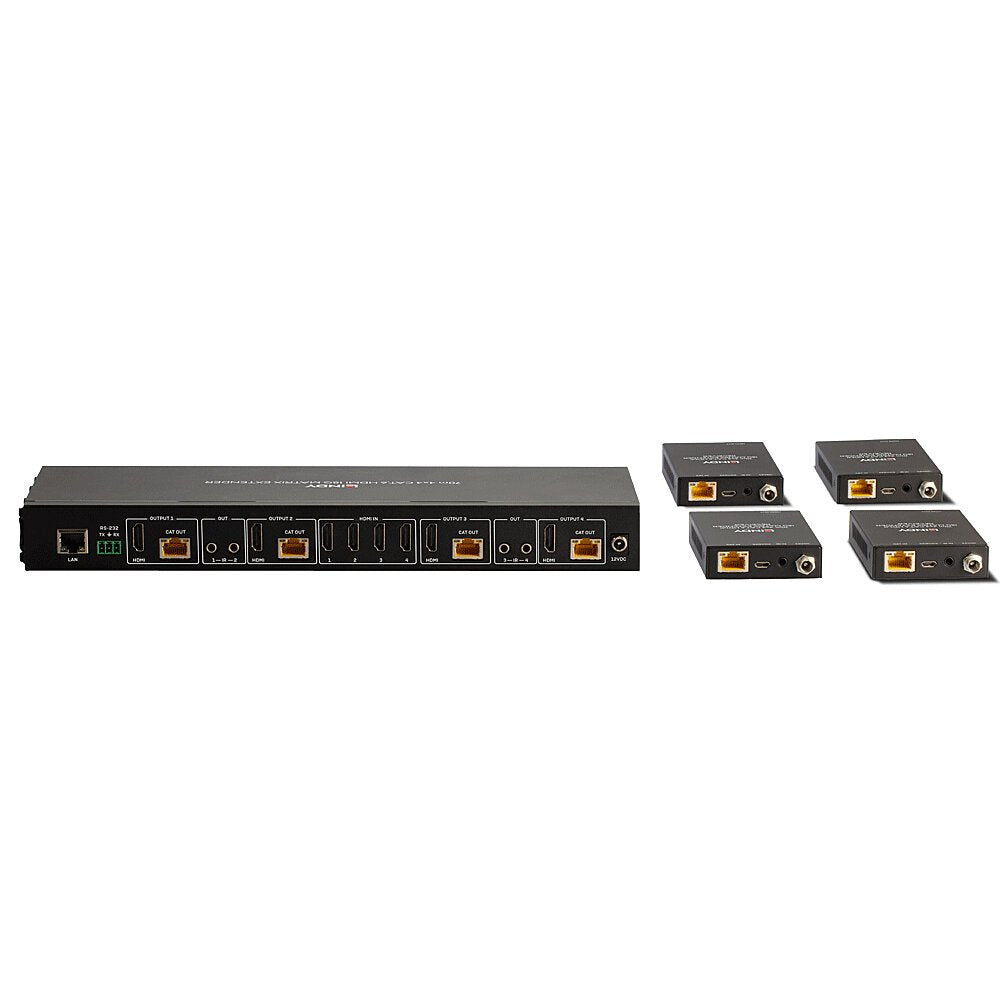 EAN 4002888383288 - Lindy 38328 extensor audio/video Transmisor y receptor de señales AV Negro imagen 4