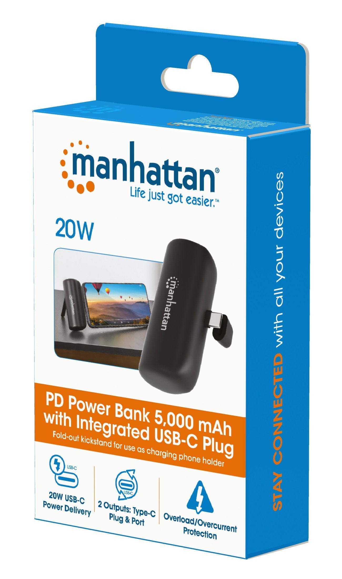 Manhattan Pd Powerbank 5000mah Typ-C M. 20w Negro