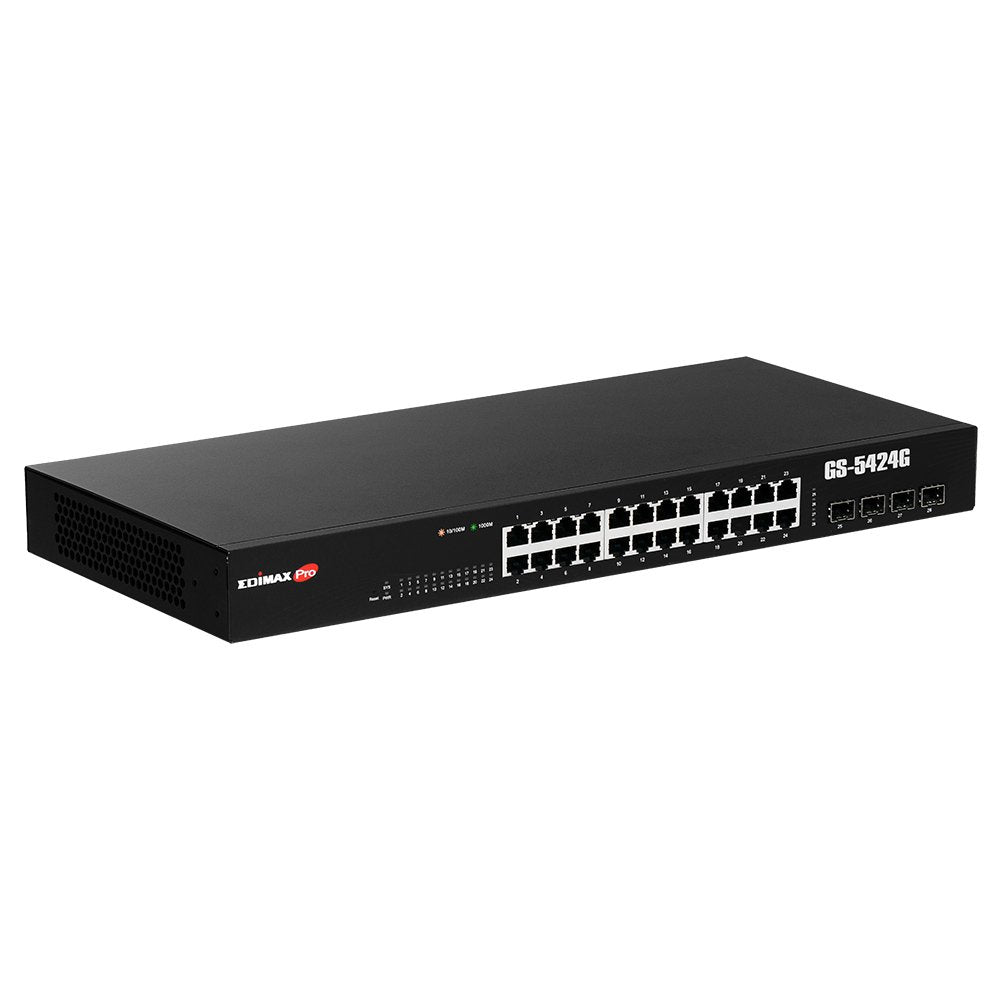 Hub Switch 24 Ptos Edimax Pro Gs-5424g Smart Switch / 24x Gigabit+ 4x Sfp Gs-5424g