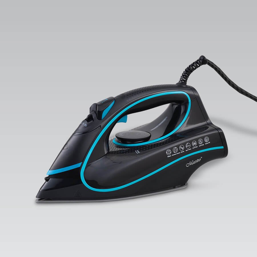 EAN 4820096551462 - Maestro MR-310C plancha Plancha vapor-seco Suela de cerámica 2400 W Negro, Azul imagen 3