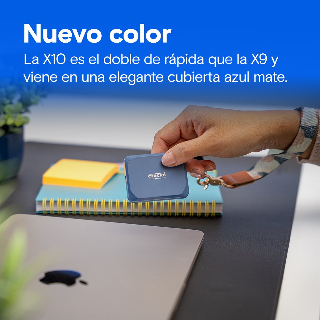 Disco Ssd Externo Ssd Crucial X10 2tb Usb Tipo C Ct2000x10ssd9 Azul