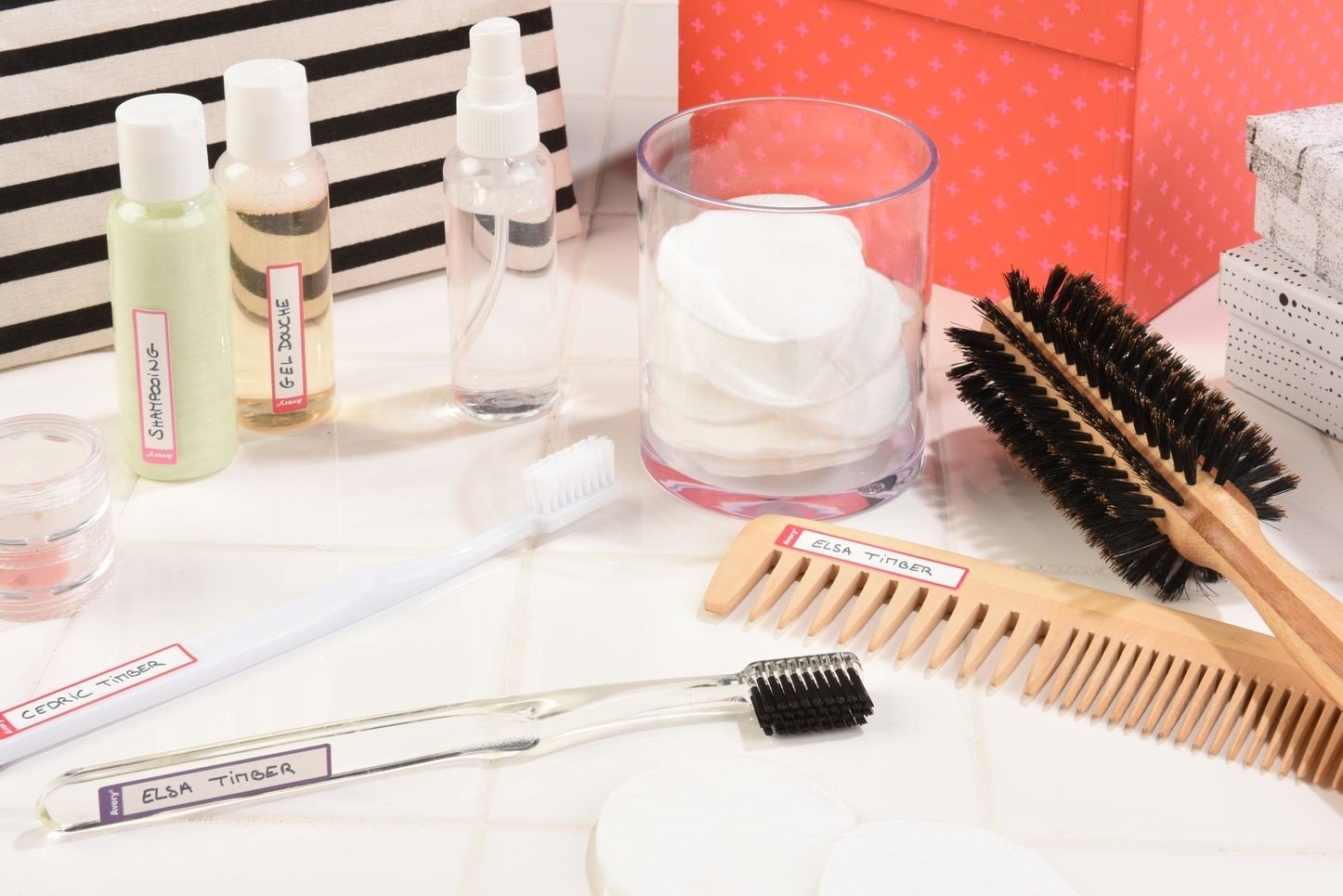 Avery Etiquetas Permanentes 50x10mm Manual Para Bolígrafos Y Lápices 15 X 2h Rosa/Violeta