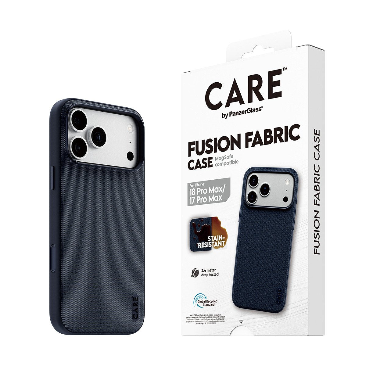 Care By Panzerglass Fusion Fabric Case Azul M. Magsafe Iphone 17 Pro Max