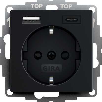 Gira 2459005 Toma De Corriente Schuko Negro