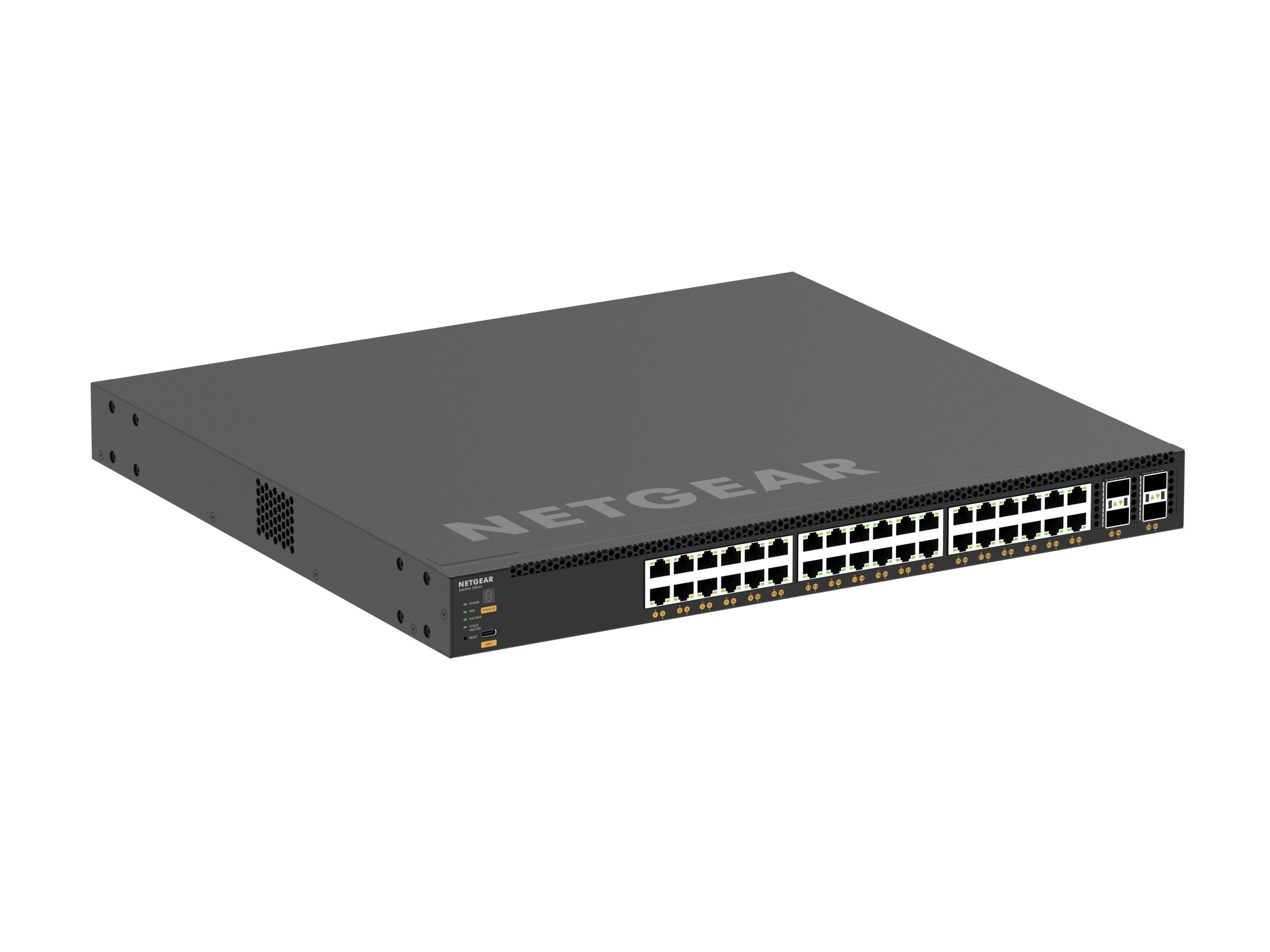 EAN 606449165104 - NETGEAR M4350-36X4V Gestionado L3 10G Ethernet (100/1000/10000) Energía sobre Ethernet (PoE) 1U Negro imagen 2