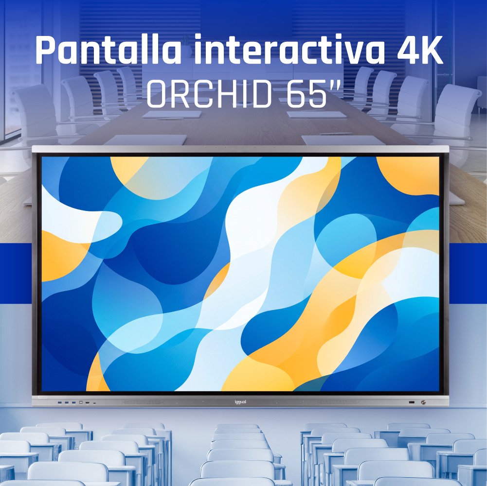 EAN 8435364318805 - iggual Orchid 65" Panel plano interactivo 165,1 cm (65") LED Wifi 400 cd / m² 4K Ultra HD Negro Pantalla imagen 2