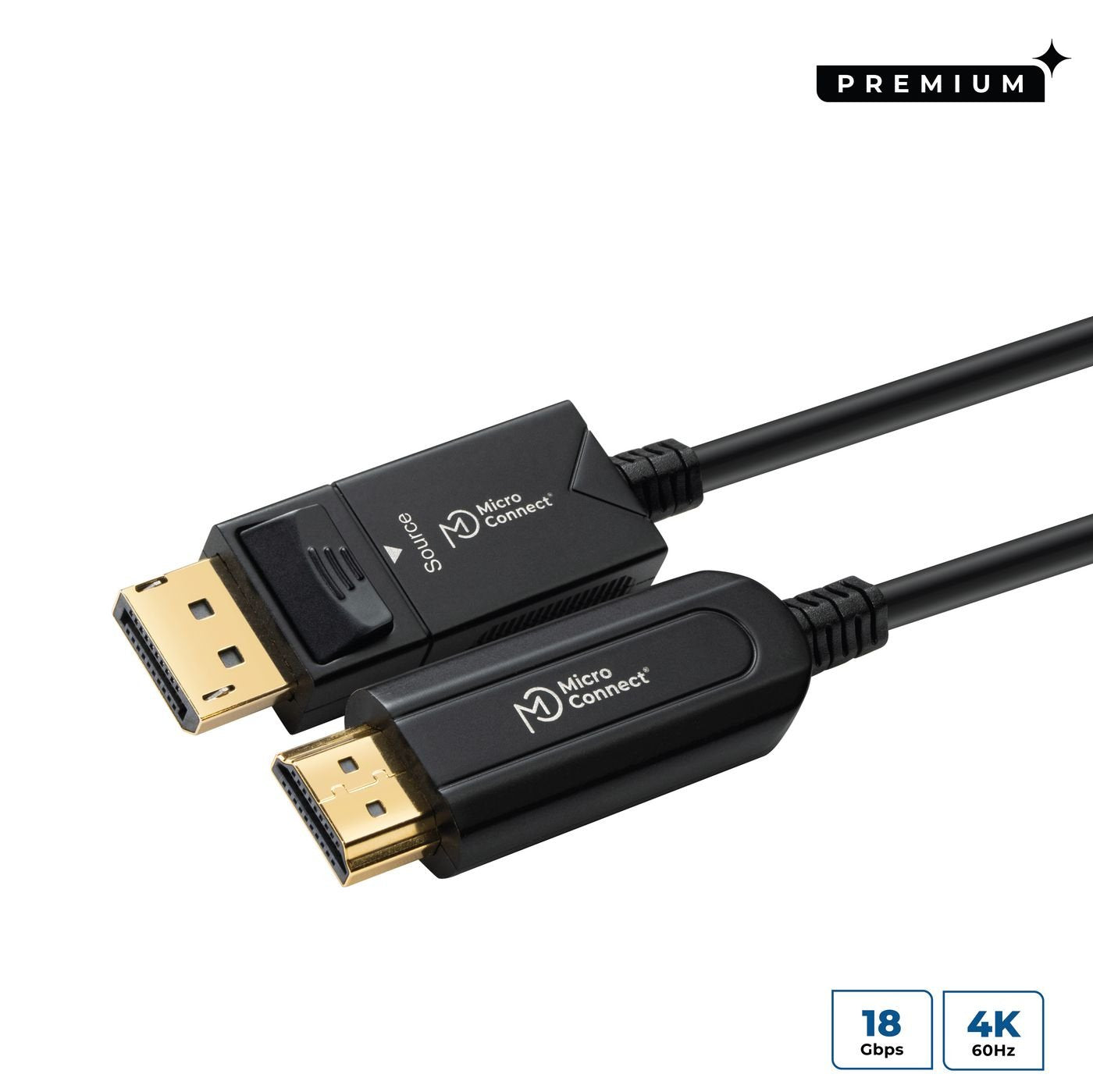 EAN 5706998942067 - Microconnect DP-HDMI-2000V1.4OP adaptador de cable de vídeo 20 m DisplayPort HDMI tipo A (Estándar) Negro imagen 1