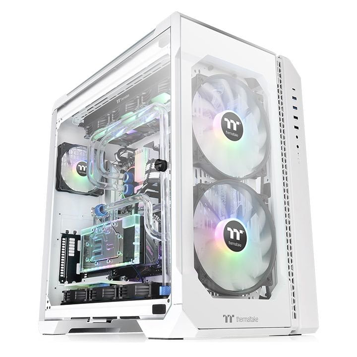 Caja Pc Thermaltake Torre E-Atx View 51 Tg Argb Blanco 2xven 200mm/1xven 120min Ncluid/3xcristal Templado Ca-1q6-00m6wn-00