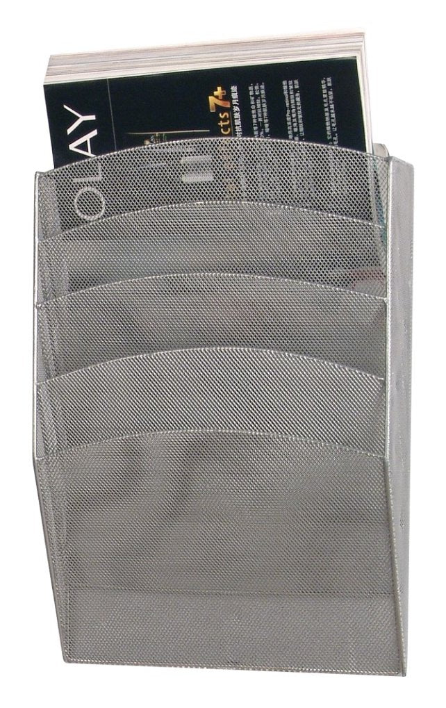 Expositor Mural Q-Connect De Pared 5 Bandejas Din A4 Plateado 9 3x31 5x44 Cm