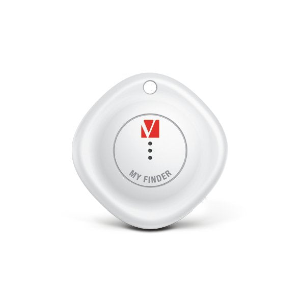 Localizador Verbatim My Finder Bluetooth Tracker Myf-02 Compatible Con Apple Incluye Llavero Y Pila Negro Y Blanco Pack De 2