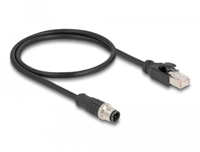 Delock Cable De Red M12 D-Kodiert 4 Pin Macho A Rj45 Macho 50 Cm