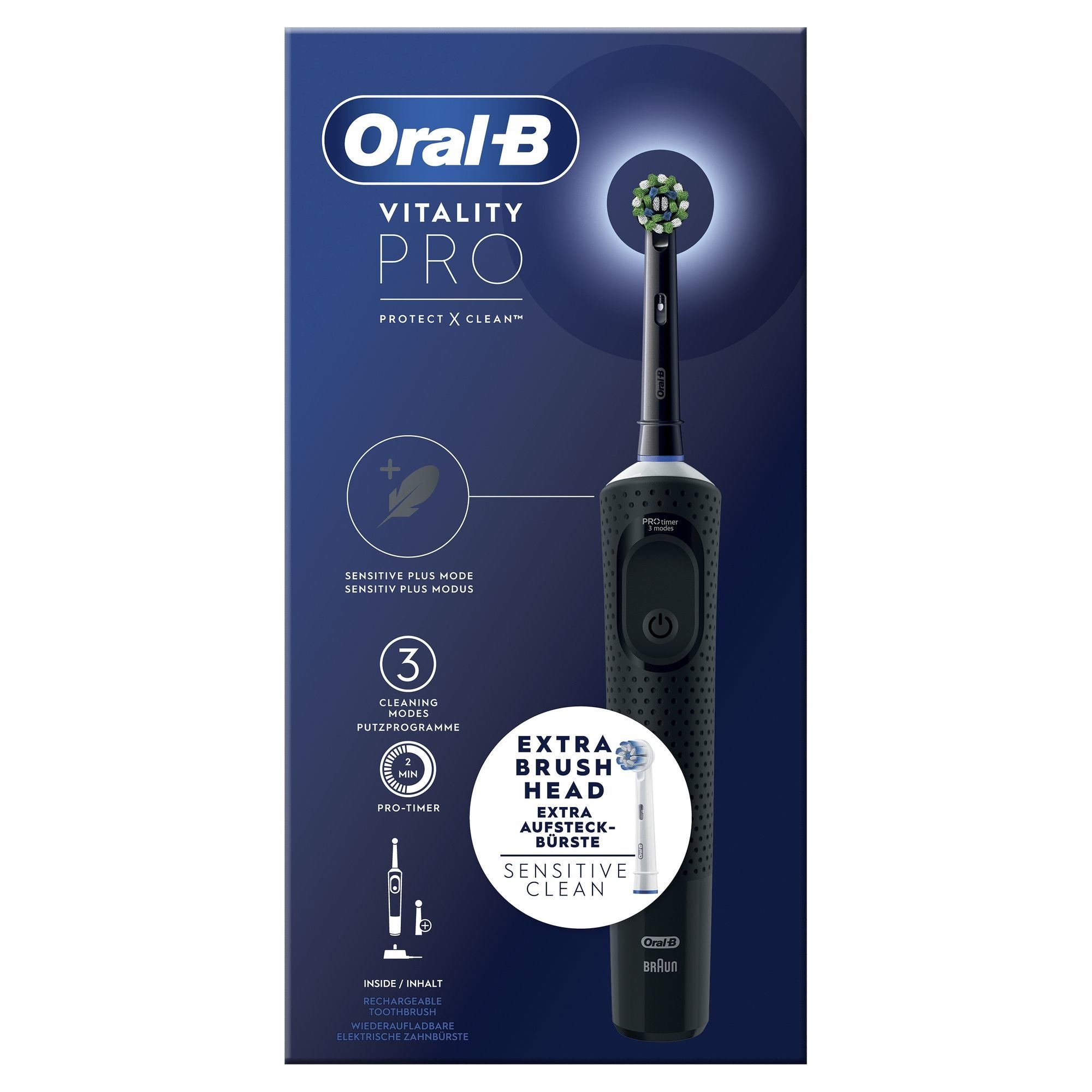 Braun Oral-B Vitality Pro Negro Cepillo De Dientes Eléctrico Recargable / Tecnología De Limpieza 2d