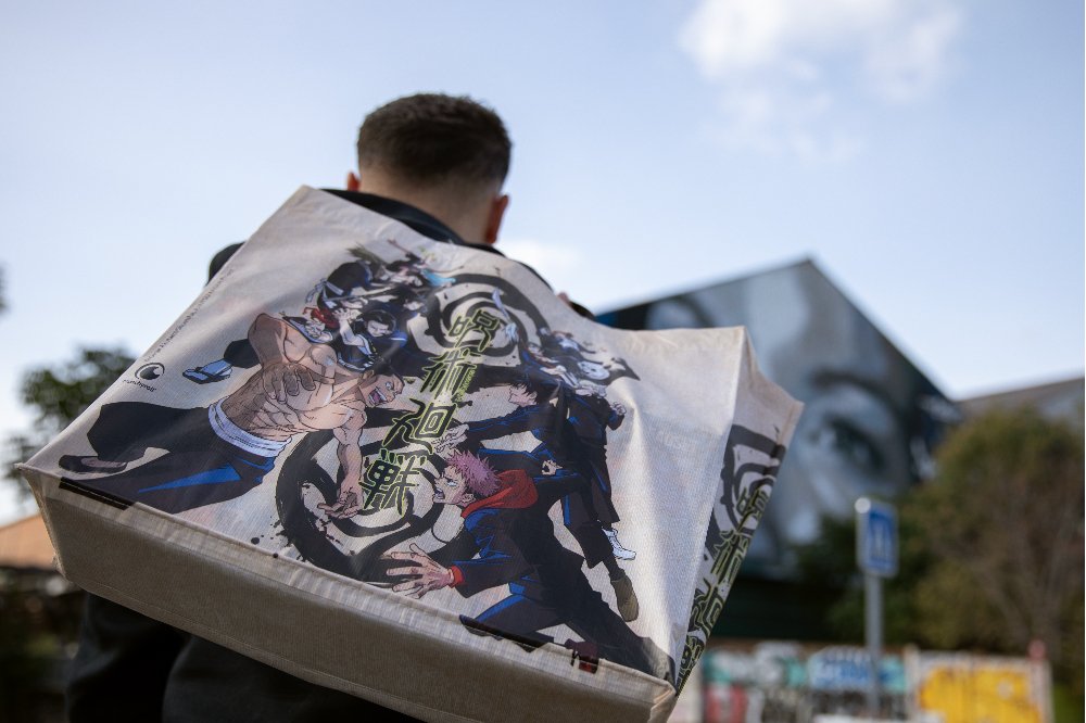 Jujutsu Kaisen Beige Bolsa Reciclable Con Asas 40x45x20 Cm Jujutsu Kaisen