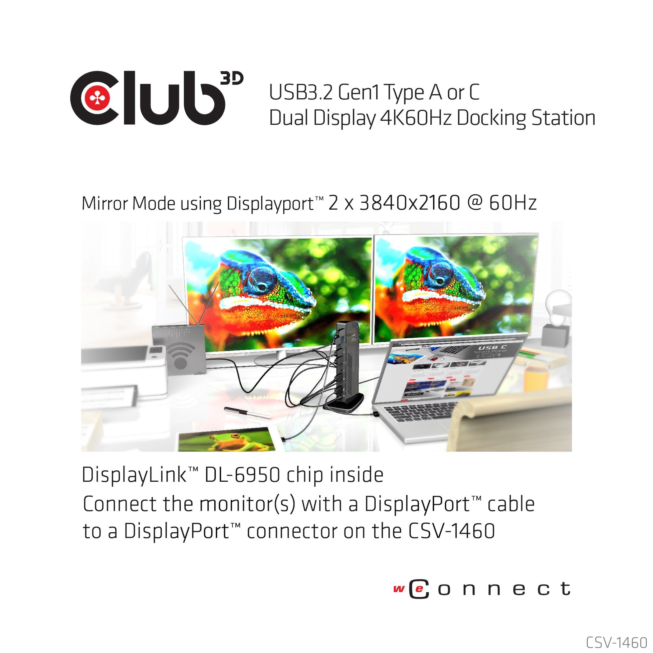 EAN 8719214470777 - CLUB3D CSV-1460 base para portátil y replicador de puertos Acoplamiento USB 3.2 Gen 1 (3.1 Gen 1) Type-B imagen 6
