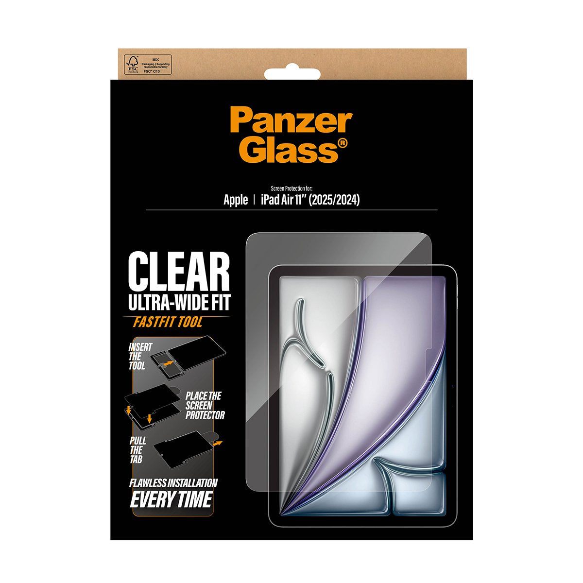EAN 5715685030611 - PanzerGlass ® Screen Protector iPad Air 11" (2024-2026) | Ultra-Wide Fit w. Fastfit tool Protector de pan imagen 3
