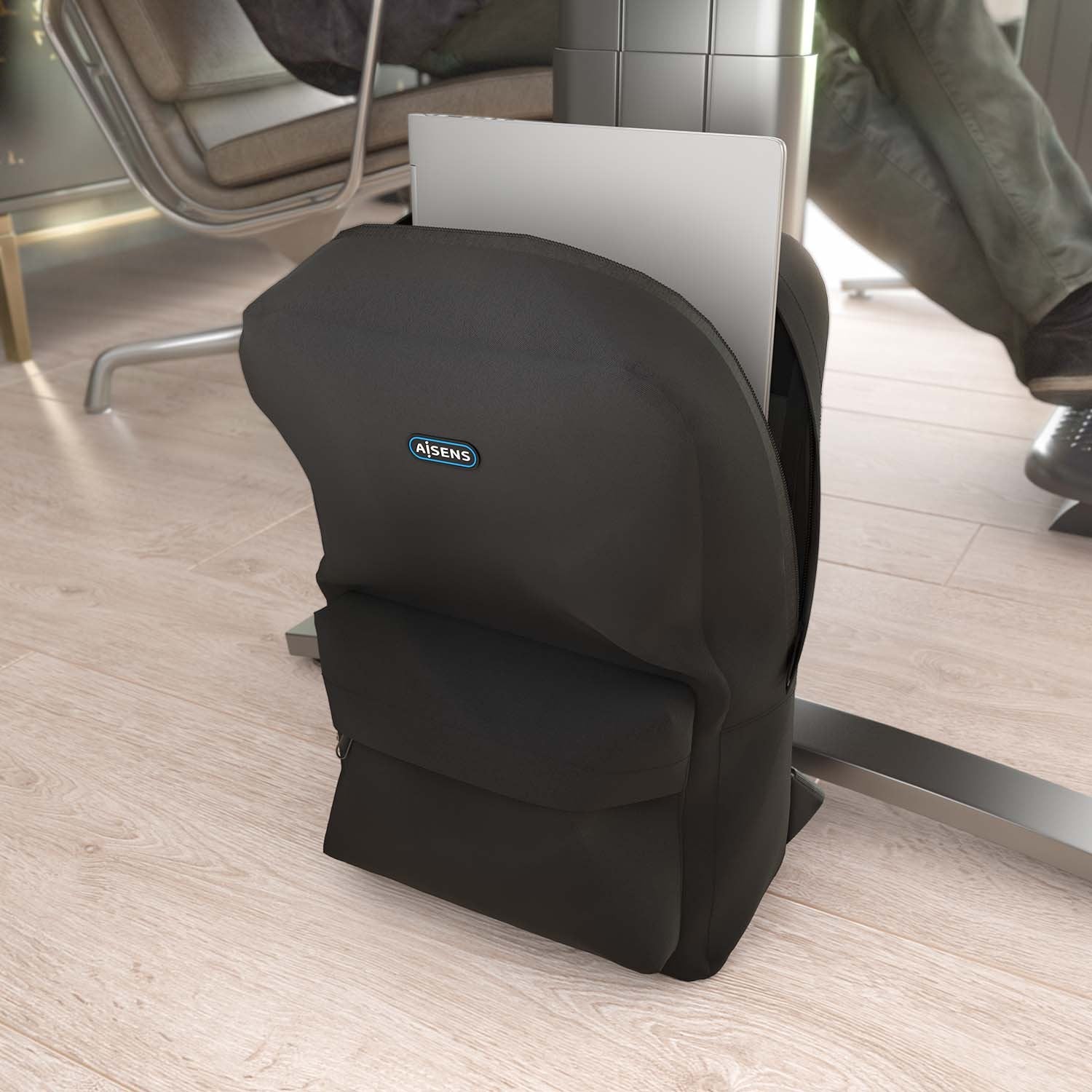 EAN 8435739901854 - AISENS ASBG-BP080-BK maletines para portátil 39,6 cm (15.6") Mochila Negro imagen 5