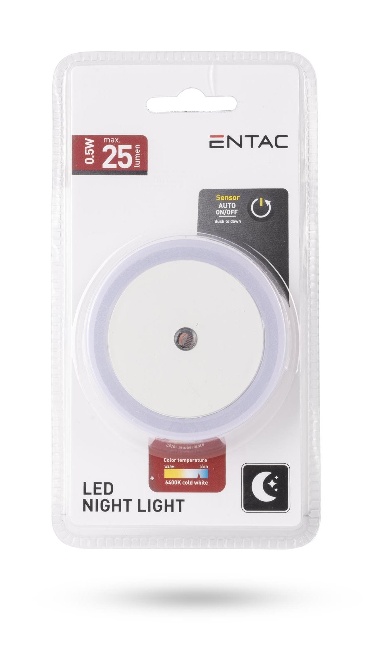Entac Nachtlicht 0.5w Kreis Cw Blanco Dämmerungssensor
