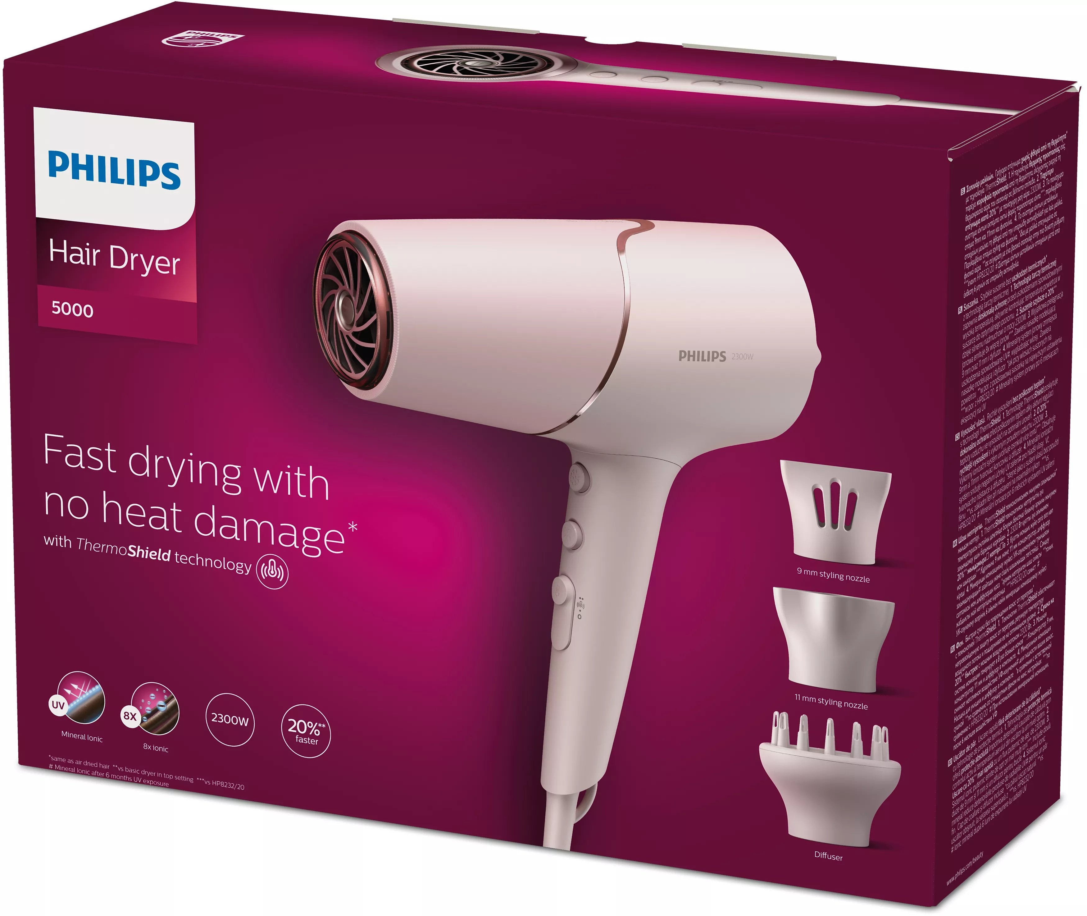EAN 8720689010146 - Philips 5000 series BHD530/20 secador 2300 W Perlado imagen 4