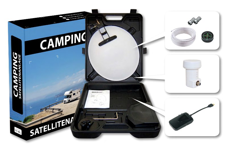 Megasat Campingkoffer Hd Mit Receiver Lnb Kabel