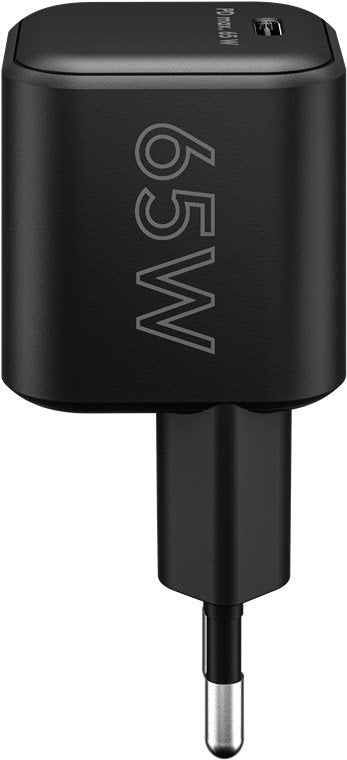 Cargador 65w Usb 1 Puert. Usb-C Negro Gan Pd Salida Lateral Tamaño Nano Goobay