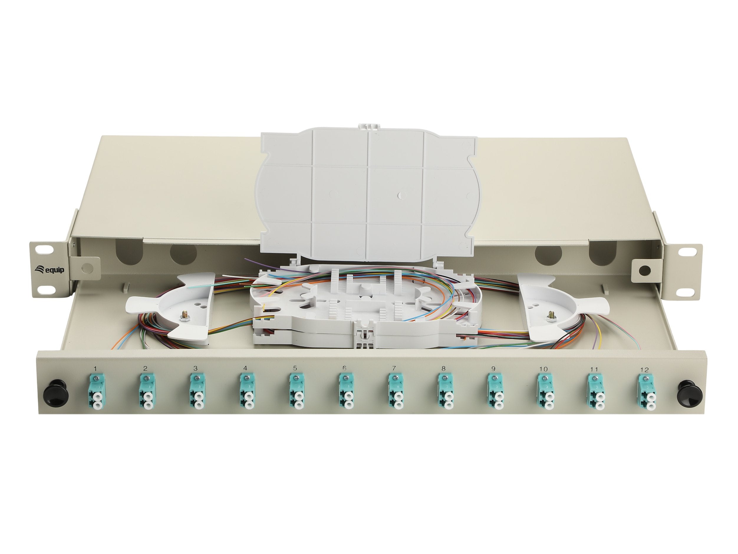 Equip Lwl-Spleisskamen 12-Port Lc-Duplex Om3 1u Komplett Gr