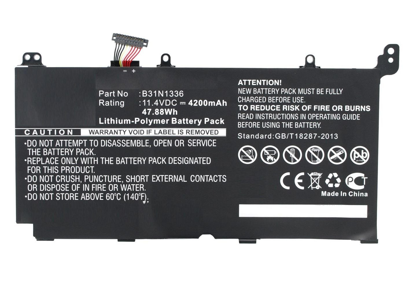 Coreparts B31n1336 Batería