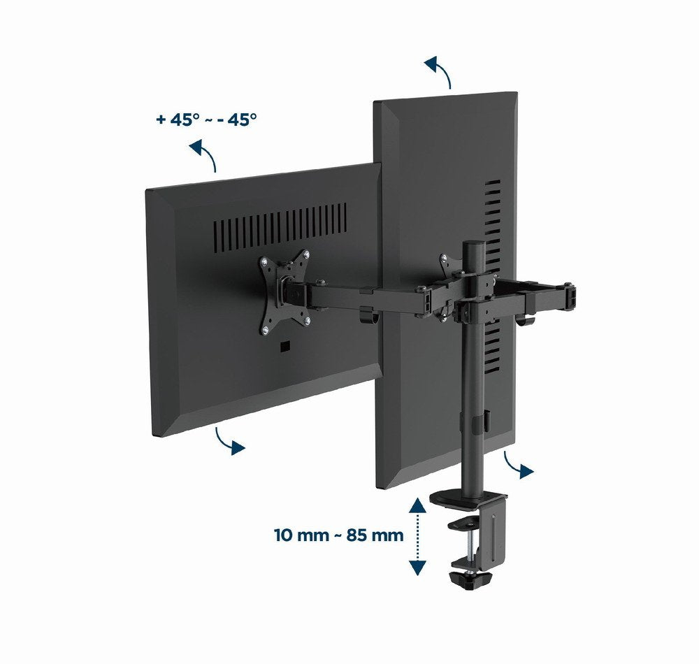 EAN 8716309128155 - Gembird MA-D2-03 soporte para monitor 81,3 cm (32") Escritorio Negro imagen 4