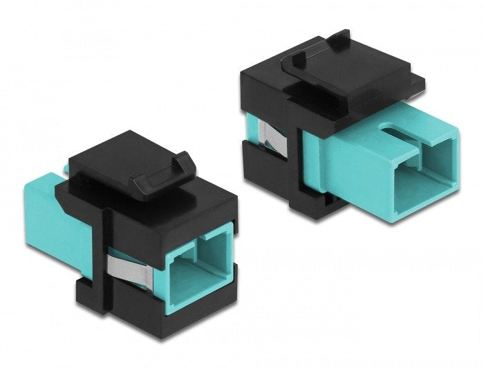 Keystone Modul Sc Simplex Buchse Zu Sc Simplex Buchse Aqua Schwarz