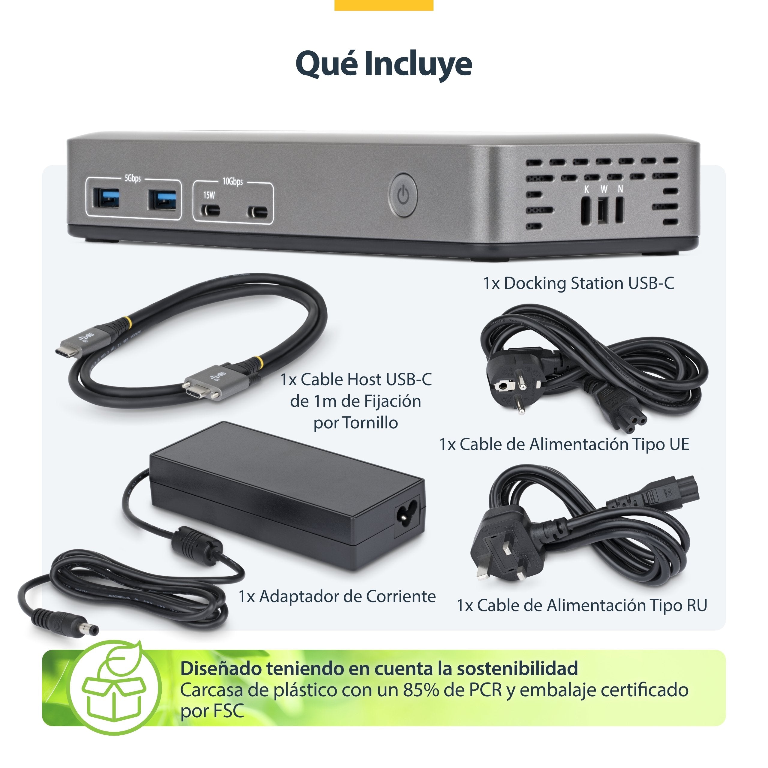 EAN 0065030921817 - StarTech.com 199UE-USBC-DOCK base para portátil y replicador de puertos Alámbrico USB 3.2 Gen 2 (3.1 Gen imagen 7