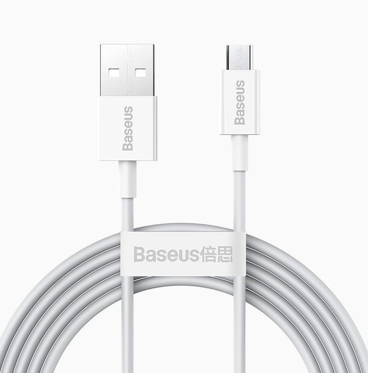 EAN 6953156208506 - Baseus Superior cable USB USB 2.0 2 m USB A Micro-USB A Blanco imagen 1